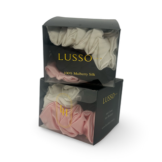 Lusso 100% Silk 3pk Scrunchies