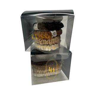 Lusso 100% Silk 4pk Mini Scrunchies
